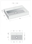 Complete Fonteinset Karl Hardsteen met Chroom Kraan en Afvoerset (37x23,5x7 cm) by L'Aqua®