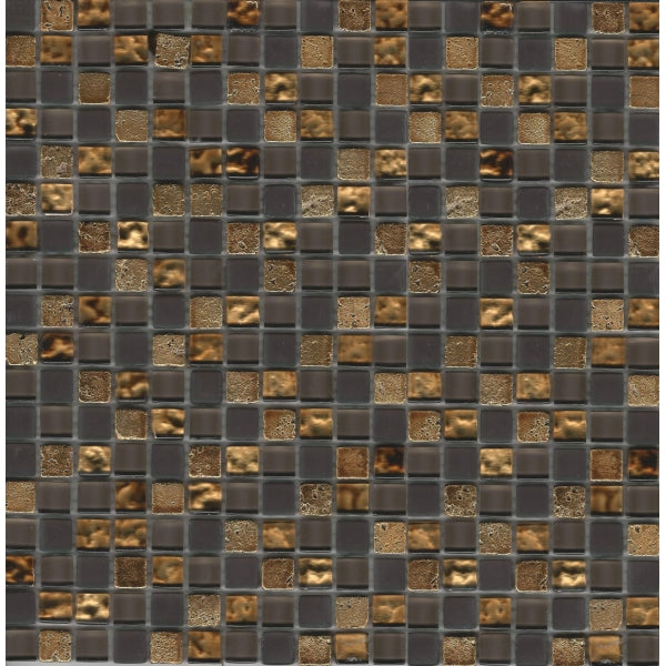 Mosaïque Ft.004 mélange de bronze 29,5 x 29,5 cm