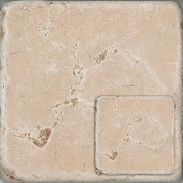 Natuursteen Rosa perlin antiek 10x10x1 cm