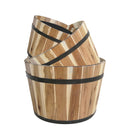 Jardinière ronde M Tub Lignum Acacia FSC 46 x 32 cm Naturel