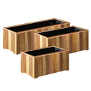 Rectangular planter S Lignum Acacia FSC 70 x 30 x 30 cm Natural oiled