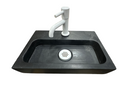Basin Karl Hardstone Tap Middle Matte White Tap 37x24cm