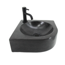 Complete Fonteinset Viktor Natuursteen met Mat Zwarte Kraan en Afvoerset by L'Aqua®