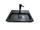 Basin Set Karl Hardstone Tap Middle Matte Black Tap 37x24cm