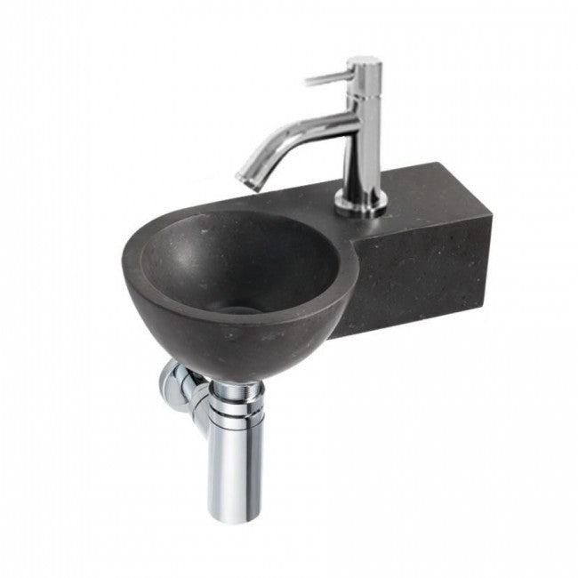 Fountain set Tomas L'aqua Natural Stone with Silver tap and siphon