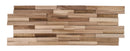 Bande de pierre Bande murale en bois Acacia 3D 20x60x1,7 cm 10 lignes