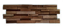 Bande de pierre Bande murale en bois Acacia 3D 20x60x1,7 cm 10 lignes