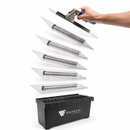 Lijmkam set Genesis All-in-one 4, 6, 8 en 10 mm - 6 bladen, handvat en koffer