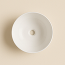 AquaVik Washbasin Mane Ceramic Round Gloss White 32.5x14 cm