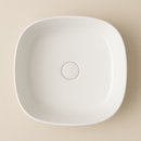 AquaVik Washbasin Sölva Ceramic Round 44x44x13.5 cm Gloss White