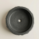 AquaVik Washbasin Stone Bluestone Honed Round Hammered 40x12 cm