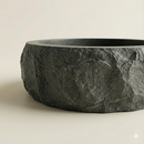 AquaVik Washbasin Stone Bluestone Honed Round Hammered 40x12 cm