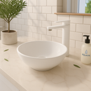 AquaVik Washbasin Björk Ceramic Round 28x10 cm Gloss White