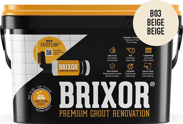 Brixor Kit de rénovation de joints premium B-03 Beige 1,3 kg