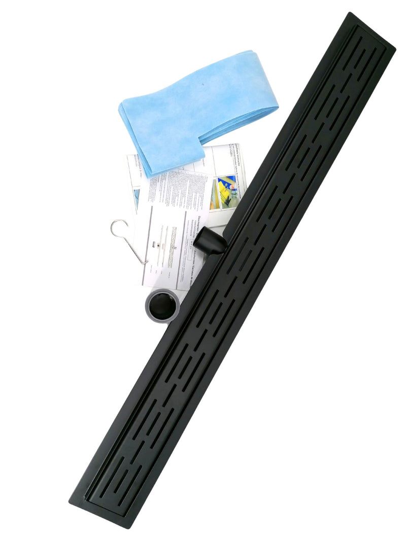 Shower channel Classic 80 cm matt black by L'Aqua