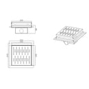 Shower channel 20x20 cm Square stainless steel by L'Aqua®