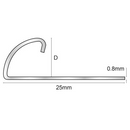 ESQ107.84 Stainless Steel Tile Trim Quadrant - Brushed Steel - 10mm - 2.5m
