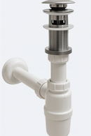 Sifonset esben click plug met overloopgat met kunststof plugbekersifon by L'Aqua®