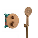 Douchekraan Inbouw Thermostatisch 2-Weg 20cm Met Handdouche Koper