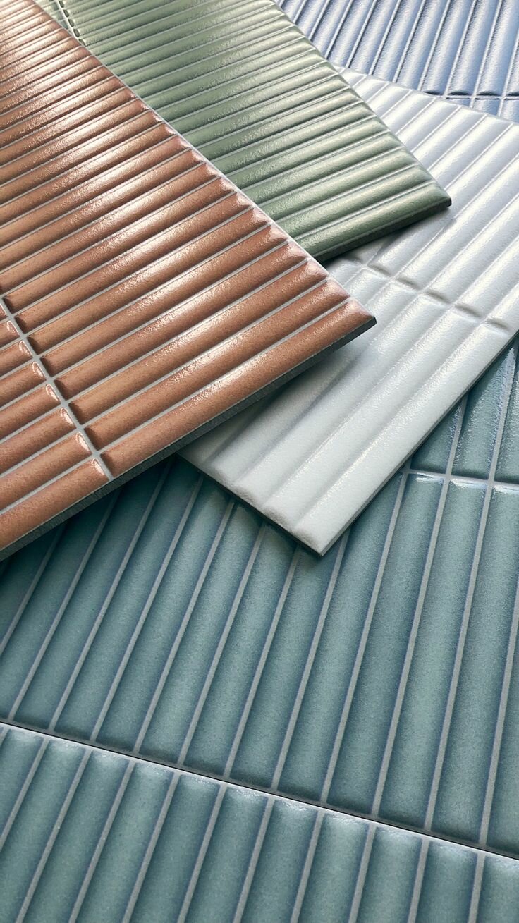 Wall tile Deco Lingot Coral 32x62.5 cm Rectangle - Porcelain Silk Gloss Frost Resistant - Warm Terracotta Tint