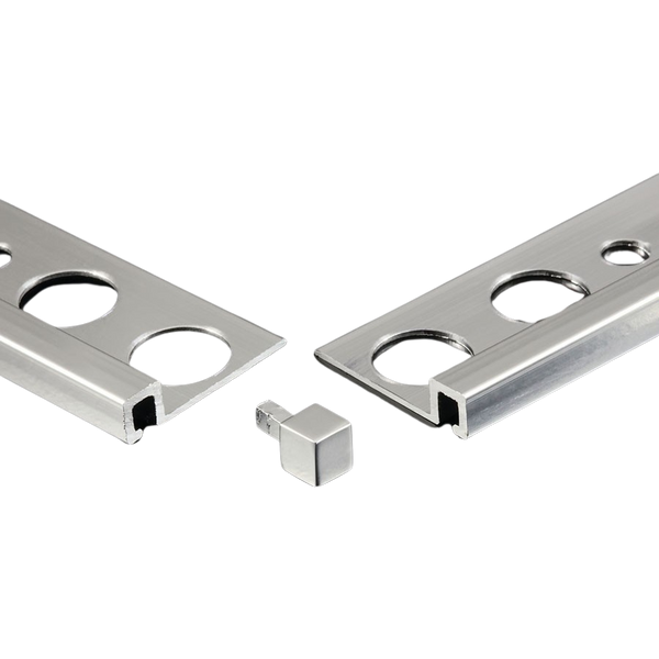 Corner piece Gloss Silver 5 mm (4 pieces) EMG050.91 by Genesis
