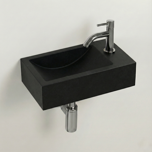 Complete Fonteinset Werner Natuursteen met Chroom Kraan en Afvoerset by L'Aqua®