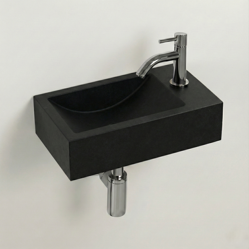 Complete Fonteinset Werner Natuursteen met Chroom Kraan en Afvoerset by L'Aqua®