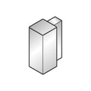 Hoekstuk Glans Zilver 5 mm (4 stuks) EMG050.91 by Genesis