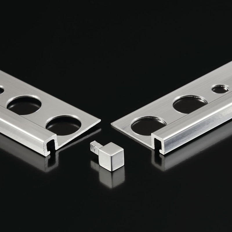 Hoekstuk Glans Zilver 5 mm (4 stuks) EMG050.91 by Genesis