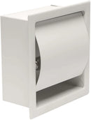 Porte-rouleau de papier toilette encastrable en acier inoxydable blanc mat de L'Aqua®