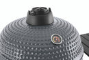 Landmann Kamado Barbecue 22 Inch Large - Ceramic Charcoal BBQ - With Trolley Base &amp; Side Tables - Including Thermometer &amp; Grill - 10+ Steaks Capacity - Grey - Black
