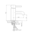Thermostatische Wastafelkraan Lara Glans Chroom by L'Aqua®