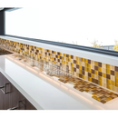 Listello Mozaiek mix Oker Glas Bruin-Geel 5 x 20 cm