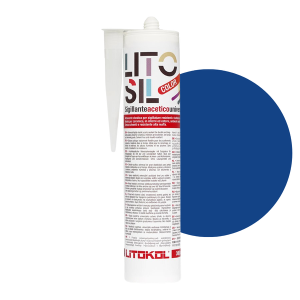 Litokol Litosil mastic silicone 300ml Bleu 6