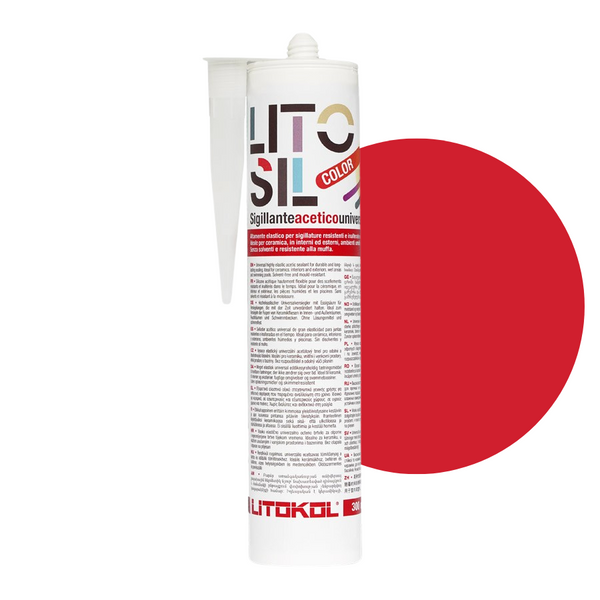 Litokol Litosil mastic silicone 300ml Rouge 1