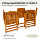 Ensemble de banc de jardin causeuse 2 personnes en bois d'acacia avec table et trou pour parasol pliable 141 x 61 x 87 cm