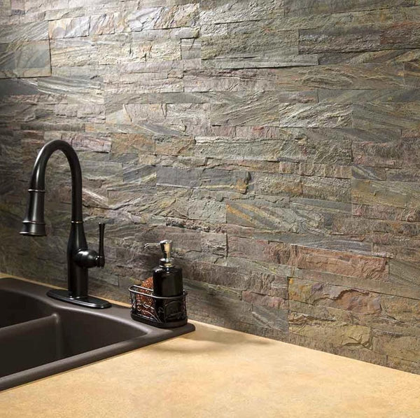 Natuursteen Plakstrip Slimline Platinum Interlock 15x60 cm wanddecoratie