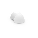 PDP604.01 PVC External Corner Piece Round - White - 6mm - Set of 4