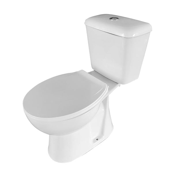 Pro Duoblok Staand Toilet Zonder Bidet S-Trap (180 of 220MM) 4 in 1 met premium toiletzitting