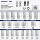 Universele Scharnierset Douchedeur Chroom 6-8mm