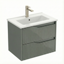 bm Soho 60 green 2 drawer built-in ker. sink white