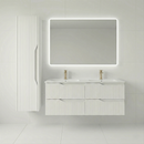 bm Soho 120 white 2x 2-drawer + built-in cupboard. double sink