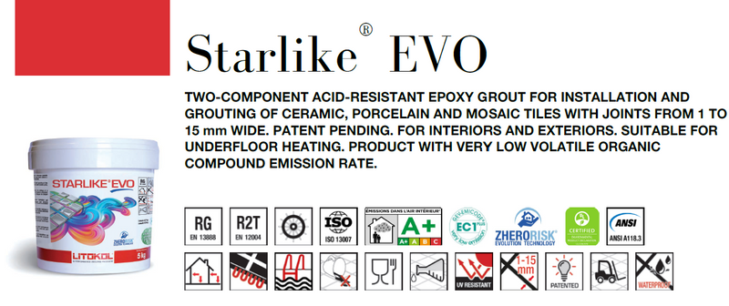 Epoxy grout Litokol STARLIKE® EVO 110 Grigio perla 5 kg