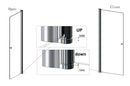 Chrome door hinge set