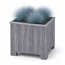 Jardinière Storm Lignum - 40 cm de Hauteur - 40 cm de Largeur - Grise - Jardinières d'Extérieur Carrées - Bois d'Acacia FSC - pour Jardin, Terrasse et Balcon