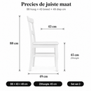 Dining room chair Ardeche White 88 x 43 x 49 cm