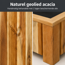 Storm Lignum Jardinière Lot de 3 - Huilé Naturel - S M L - Jardinières Rectangulaires d'Extérieur - Bois d'Acacia certifié FSC - pour Jardin et Terrasse