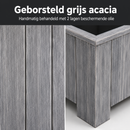 Jardinière Storm Lignum - 30 cm de haut - 30 cm de large - Gris - Jardinières d'extérieur Carrées - Bois d'acacia FSC - pour Jardin, Terrasse et Balcon