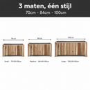Storm Lignum Jardinière Lot de 3 - Huilé Naturel - S M L - Jardinières Rectangulaires d'Extérieur - Bois d'Acacia certifié FSC - pour Jardin et Terrasse