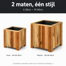 Storm Plantenbak Vierkant 30x30 cm Naturel Geolied Acaciahout FSC